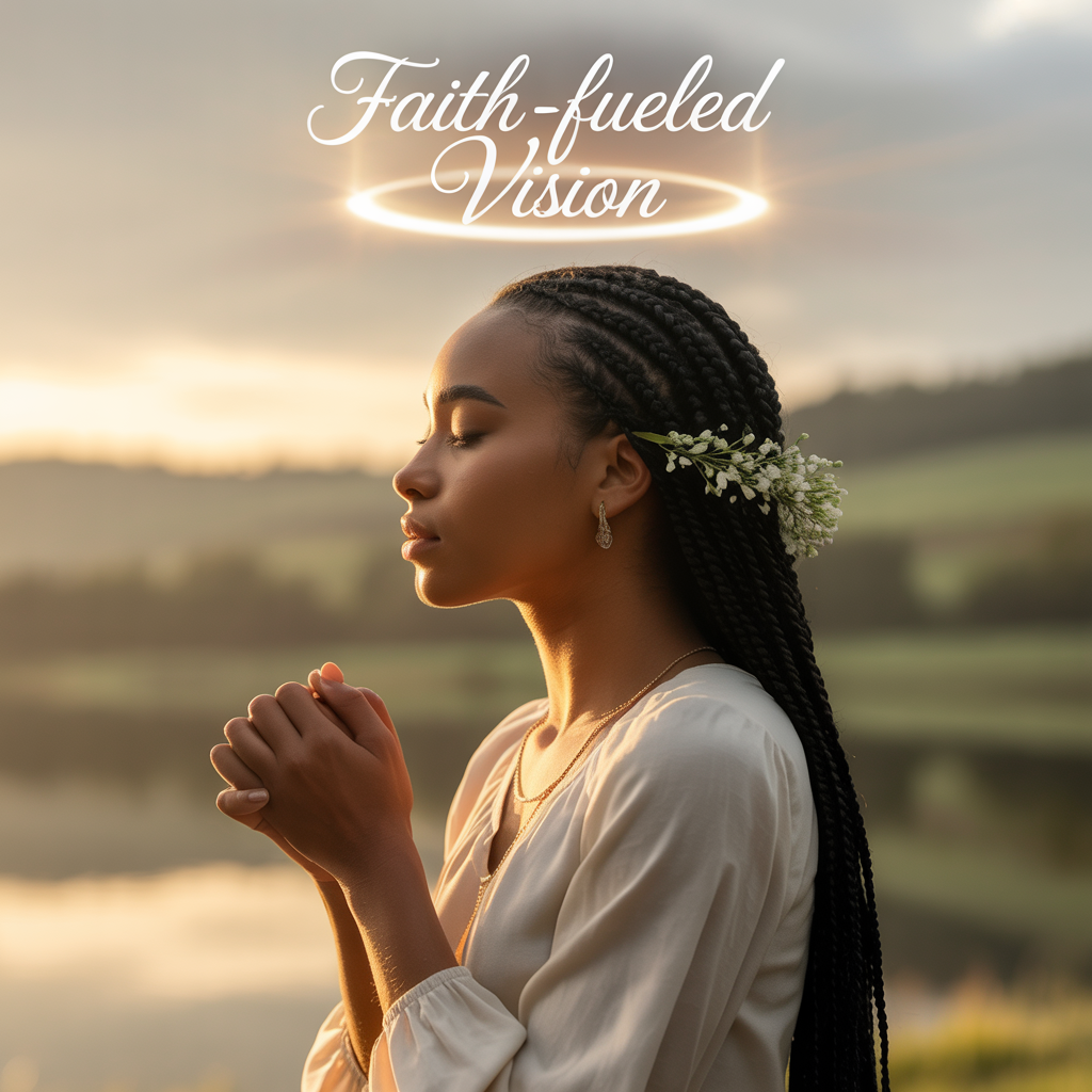 Young woman in prayer, Faith-fueled Vision devotional image