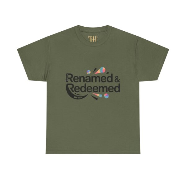 Unisex Heavy Cotton "Renamed & Redeemed" logo T-shirt, Casual Wear, Inspirational T-Shirt, Everyday Gift, Positive Message Tee - Image 13