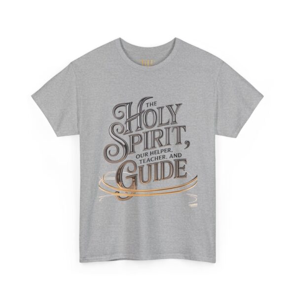 Unisex Heavy Cotton Tee | The Holy Spirit Is Our Helper, Teacher, and Guide logo Design, Inspirational Christian T-Shirt, Casual Wear, Gift for Believers, Everyday Faith - Image 3