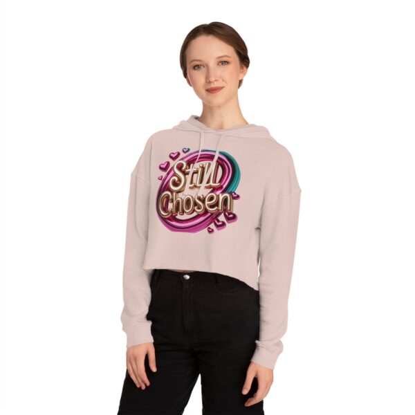 Cropped Still "Chosen Hoodie" logo for Women – Faith-Based Christian Apparel by The Hustle Is Holy™ - Image 6