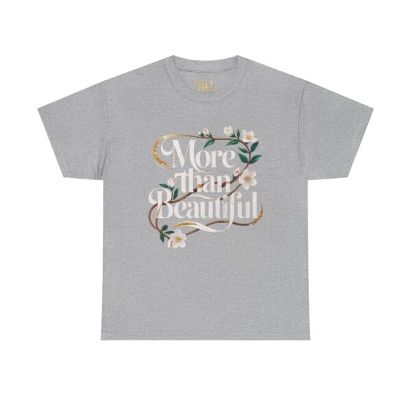 Her's Heavy Cotton "More than Beautiful" Floral Graphic T-Shirt - Image 5