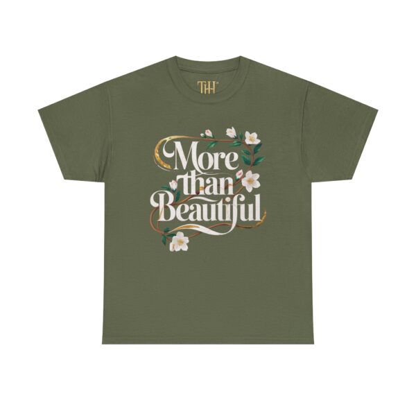 Her's Heavy Cotton "More than Beautiful" Floral Graphic T-Shirt - Image 9