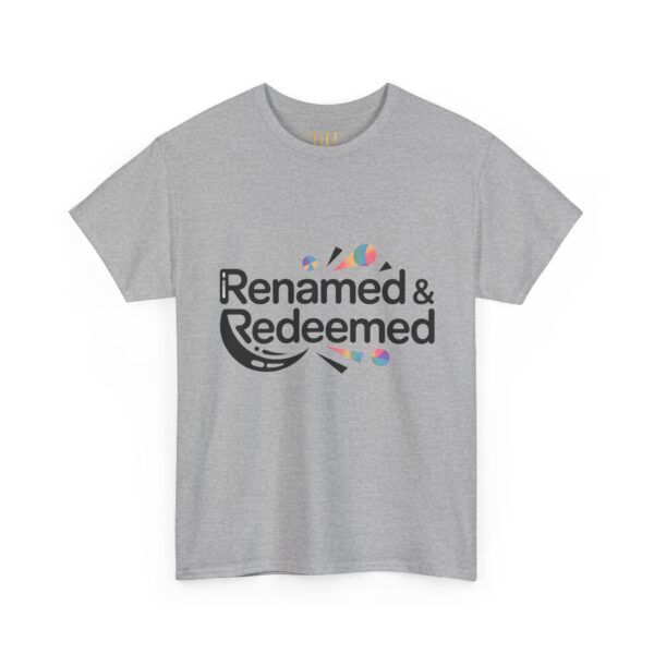 Unisex Heavy Cotton "Renamed & Redeemed" logo T-shirt, Casual Wear, Inspirational T-Shirt, Everyday Gift, Positive Message Tee - Image 11