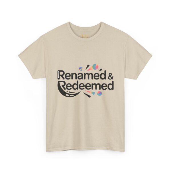 Unisex Heavy Cotton "Renamed & Redeemed" logo T-shirt, Casual Wear, Inspirational T-Shirt, Everyday Gift, Positive Message Tee - Image 7