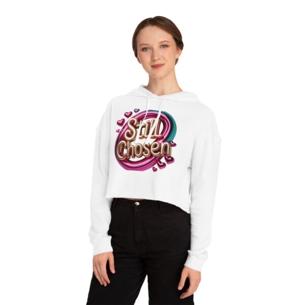 Cropped Still "Chosen Hoodie" logo for Women – Faith-Based Christian Apparel by The Hustle Is Holy™ - Image 3