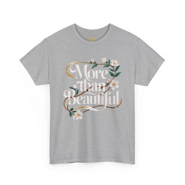 Her's Heavy Cotton "More than Beautiful" Floral Graphic T-Shirt - Image 7