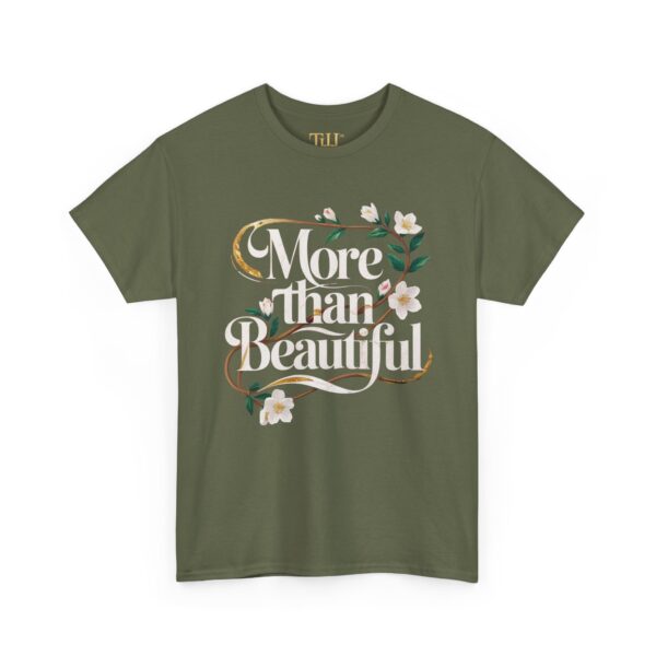 Her's Heavy Cotton "More than Beautiful" Floral Graphic T-Shirt - Image 11