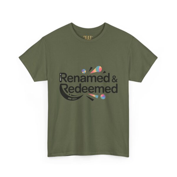 Unisex Heavy Cotton "Renamed & Redeemed" logo T-shirt, Casual Wear, Inspirational T-Shirt, Everyday Gift, Positive Message Tee - Image 15