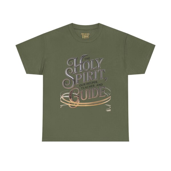 Unisex Heavy Cotton Tee | The Holy Spirit Is Our Helper, Teacher, and Guide logo Design, Inspirational Christian T-Shirt, Casual Wear, Gift for Believers, Everyday Faith - Image 5