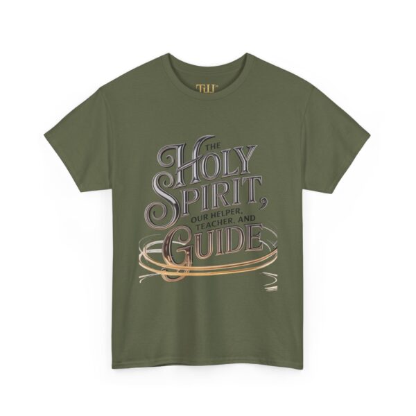 Unisex Heavy Cotton Tee | The Holy Spirit Is Our Helper, Teacher, and Guide logo Design, Inspirational Christian T-Shirt, Casual Wear, Gift for Believers, Everyday Faith - Image 7