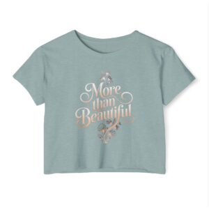 Women's Festival Crop Top - More than Beautiful, Vintage Aesthetic Shirt