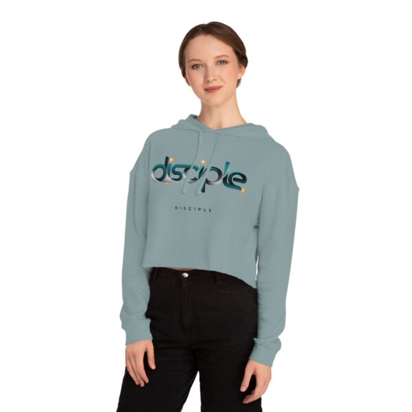 Cropped Hoodie for Women with “Disciple” Print – Faith-Based Christian Apparel by The Hustle Is Holy™ - Image 9