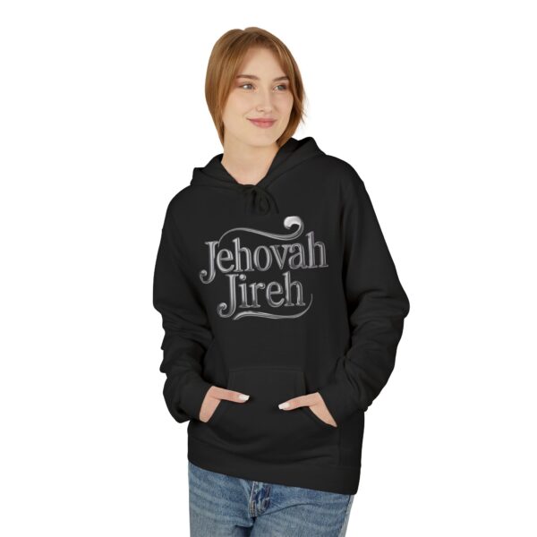 Jehovah Jireh Fleece Hoodie | Unisex Comfortable Sweatshirt - Image 3