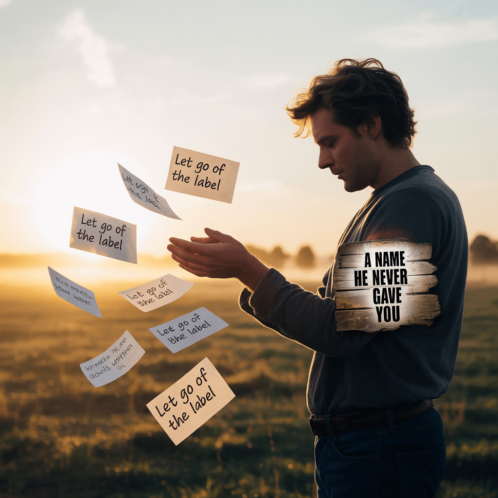 a deeply emotive cinematic photograph de mDO12boPR eOjlK ezz4xA PRzYOO xTFK utY4FUusRQ Let Go of the Label – A Name He Never Gave You